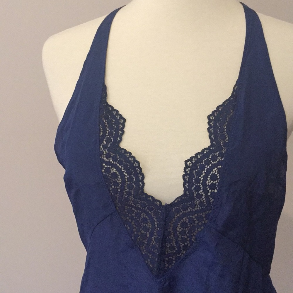Free People “Intimately” Navy Lace Racerback Tank - Picture 5 of 8